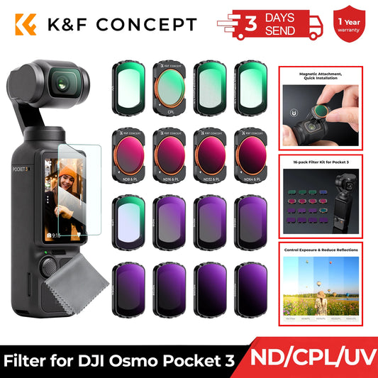 CineWorks Pro™ - K&amp; F Concept Sport Effect Filter Set for DJI Osmo Pocket 3
